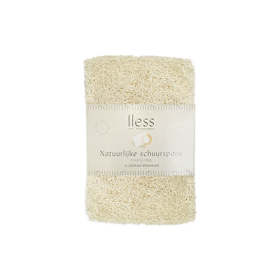 Lless Natuurlijke Schuurspons Loofah 2 Stuks