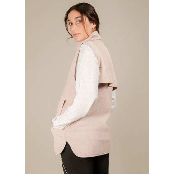 Röhnisch Bodywarmer Corrine Pile dames polyester zachtroze mt XS