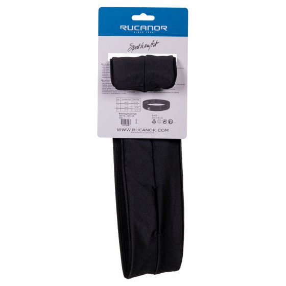 Rucanor Running hardloopriem unisex zwart maat XL