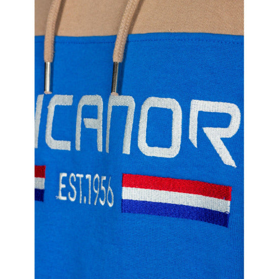 Rucanor Trevor sweater hoodie heren blauw beige maat L