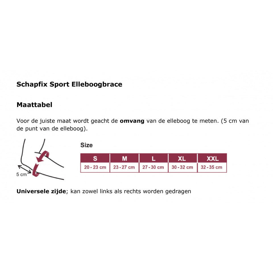 Schaper Elleboogbrace Schapfix Sport textiel blauw maat S