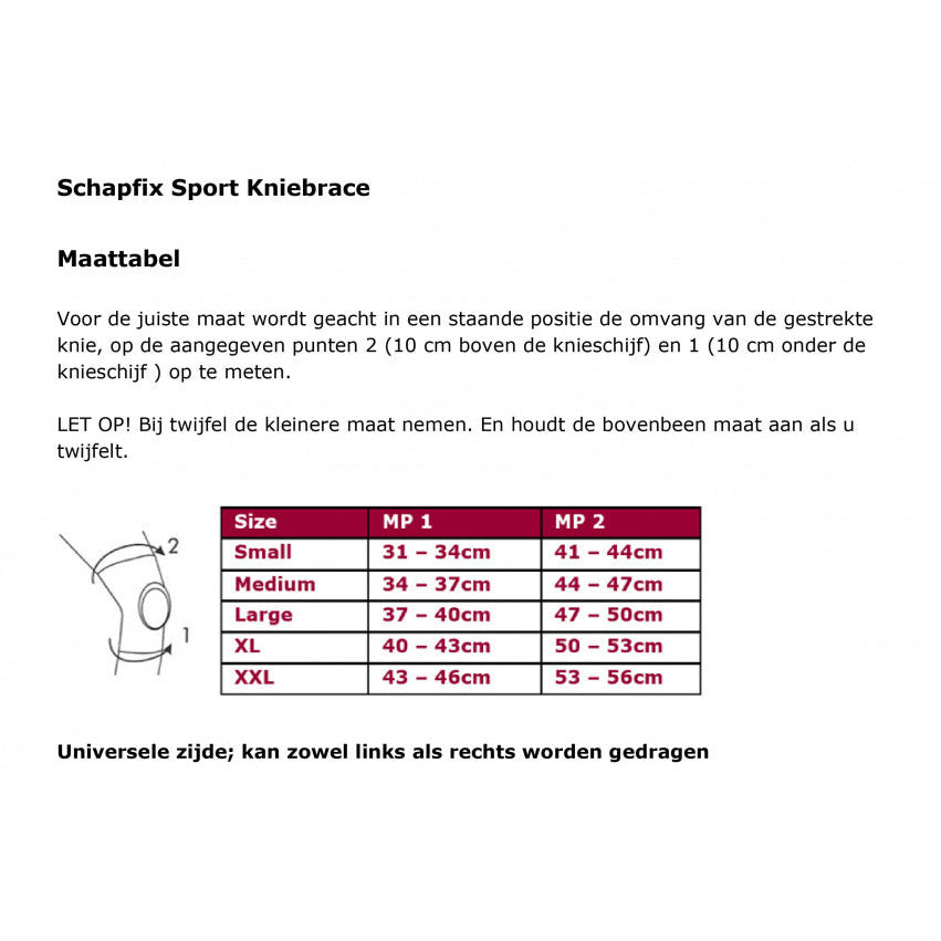 Schaper Kniebrace Schapfix Sport textiel blauw groen maat L