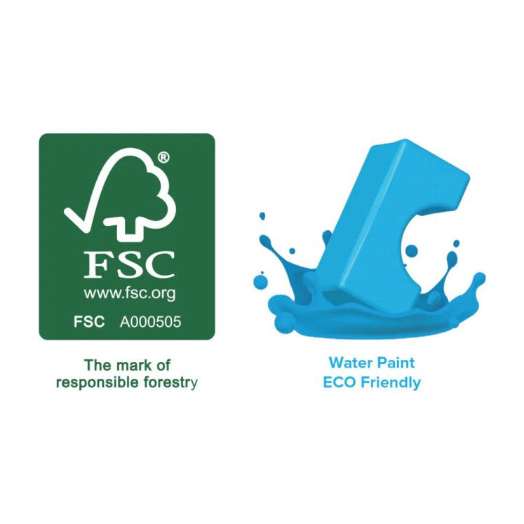 Tooky toy Houten Theeservies Wit Roze 19-delig