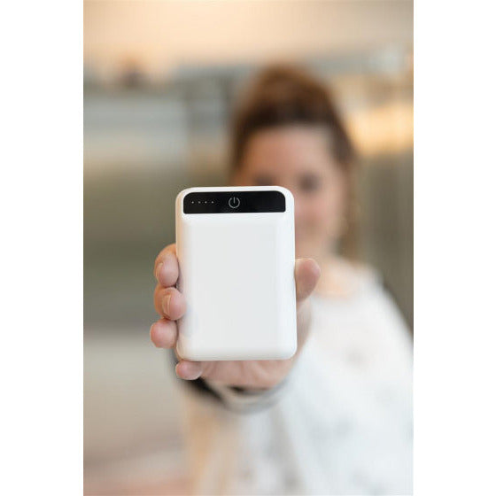 powerbank Pocket 10.000 mAh 9,3 cm ABS wit