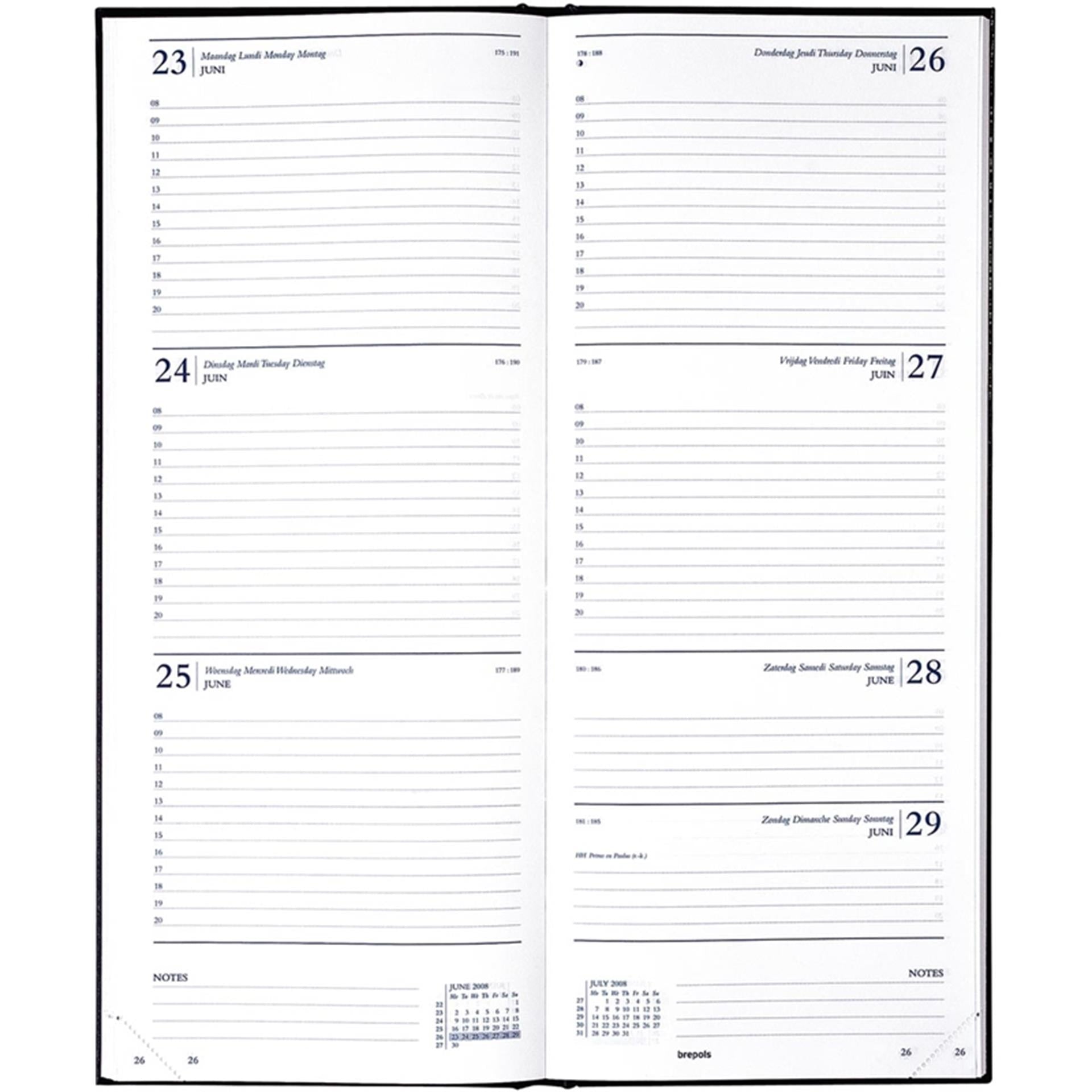 Agenda brepols saturnus zwart