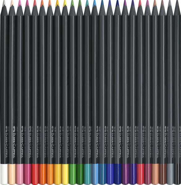 Faber-castell kleurpotloden - black edition - 24 stuks - fc-116424