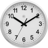 Nextime nextime nx-7307zi-v2 wandklok nxt diam. 25,5cm kunststof zilver, witte wijzerplaat, #039;robust #039; stil uurwerk - afbeelding 1