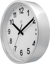 Nextime nextime nx-7307zi-v2 wandklok nxt diam. 25,5cm kunststof zilver, witte wijzerplaat, #039;robust #039; stil uurwerk - afbeelding 2