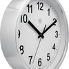 Nextime nextime nx-7307zi-v2 wandklok nxt diam. 25,5cm kunststof zilver, witte wijzerplaat, #039;robust #039; stil uurwerk