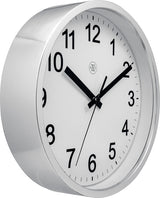 Nextime nextime nx-7307zi-v2 wandklok nxt diam. 25,5cm kunststof zilver, witte wijzerplaat, #039;robust #039; stil uurwerk - afbeelding 3