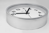 Nextime nextime nx-7307zi-v2 wandklok nxt diam. 25,5cm kunststof zilver, witte wijzerplaat, #039;robust #039; stil uurwerk - afbeelding 4
