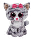 Ty beanie boo's kiki pluche grijs kat knuffel 15 cm