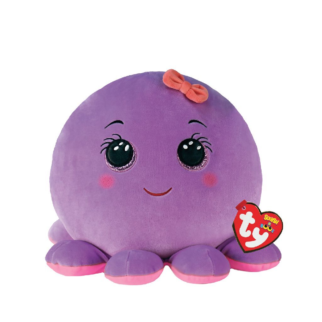 Ty Beanie Ty Squish a Boo Octavia Purple Octopus, 20cm