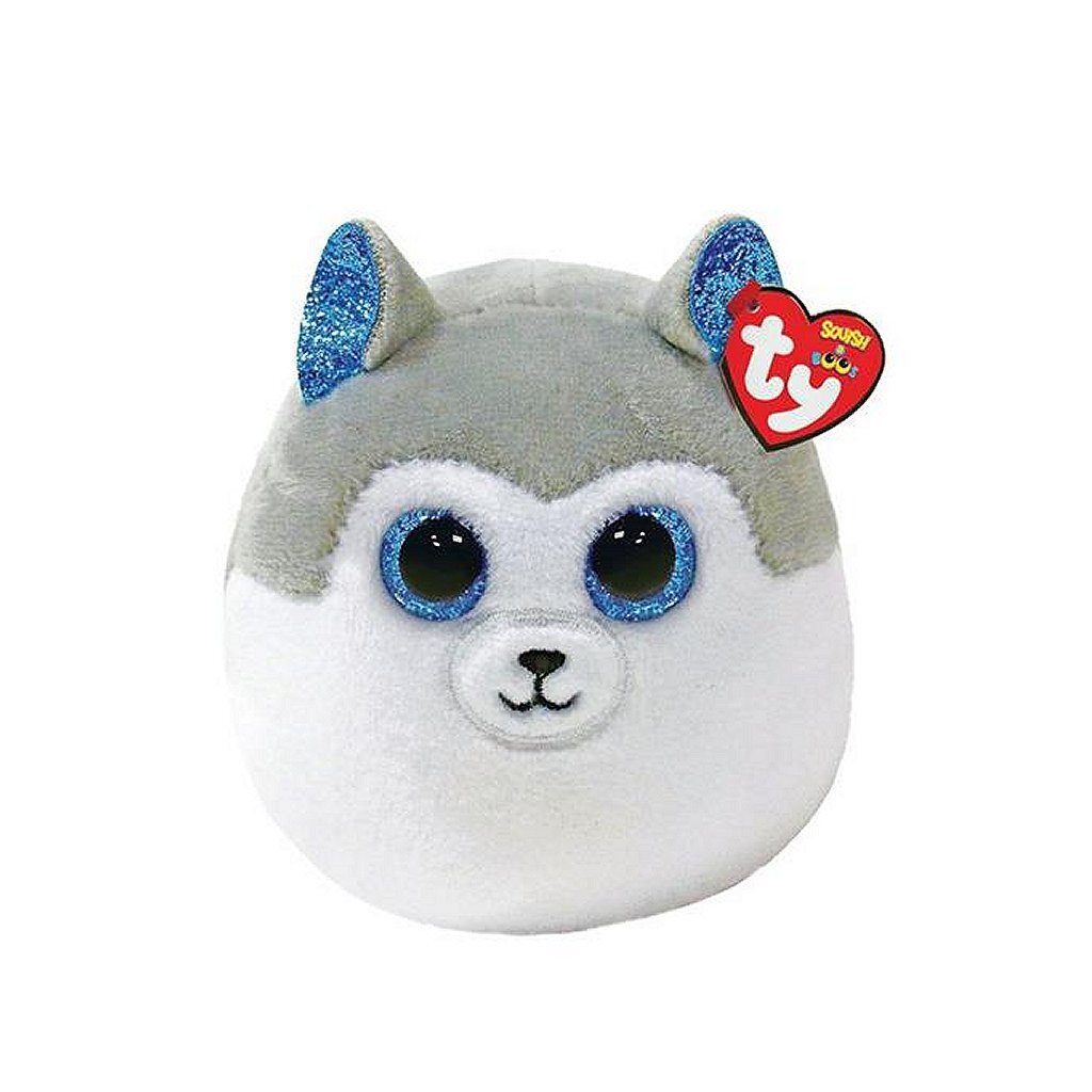 TY TY Squish A Boo Knuffelkussen Husky Slush 8 cm