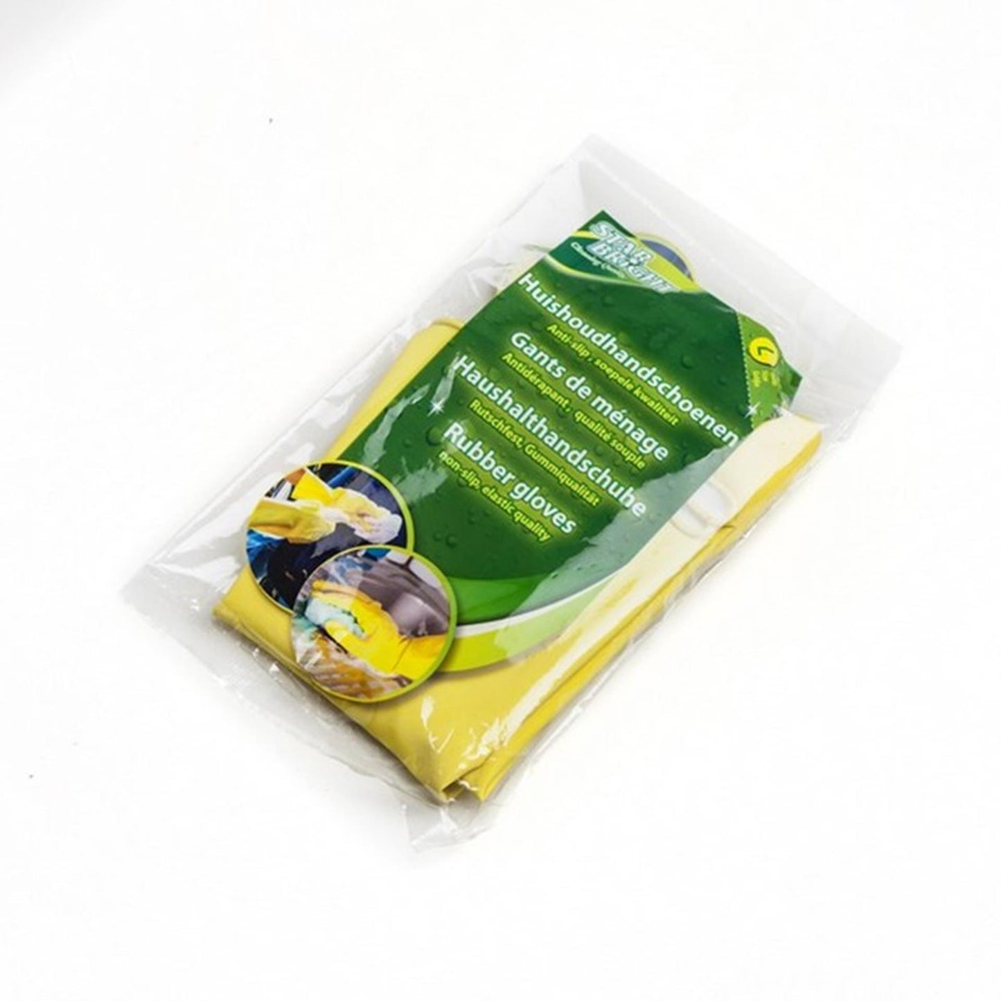Starbright latex m gele huishoudhandschoenen 60gr