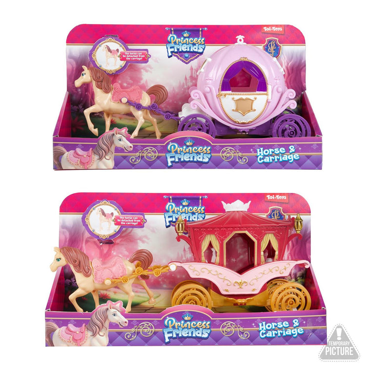 Toi-toys princess friends paard met sprookjeskoets 2 assorti