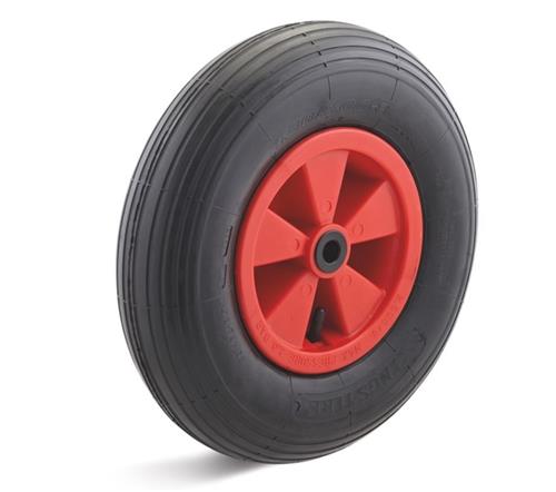 Torwegge luchtband wiel 400mm lrk kunststof rood