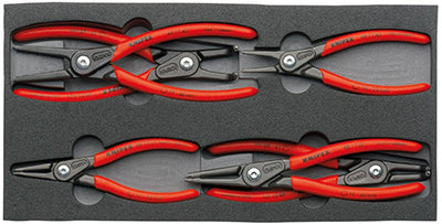Knipex tangen-set srz ii 00 20 01 v09 tangenset (rood zwart, 4-delig)