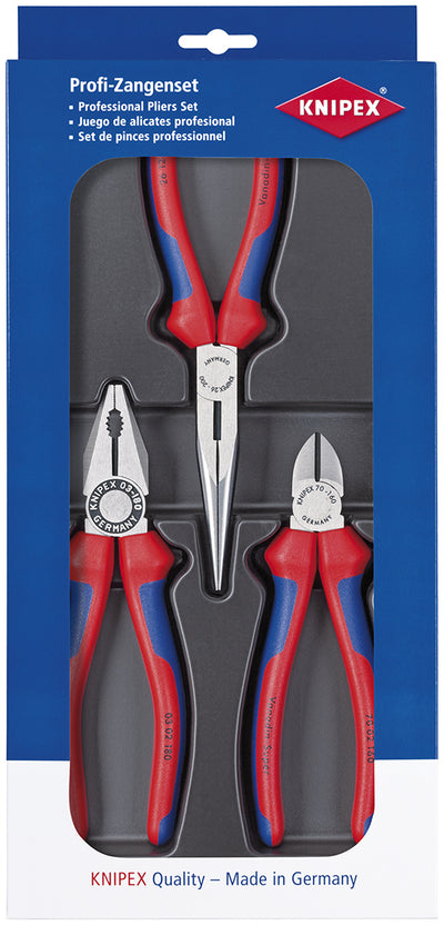 Knipex montage-set 00 20 11 tangenset (blauw, 3-delig)