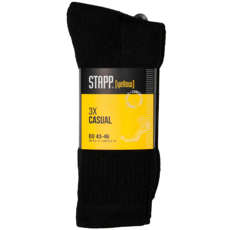 Stapp yellow casual 3-pack sokken 4400 | 699 zwart | maat 46 - 38.134.002.02