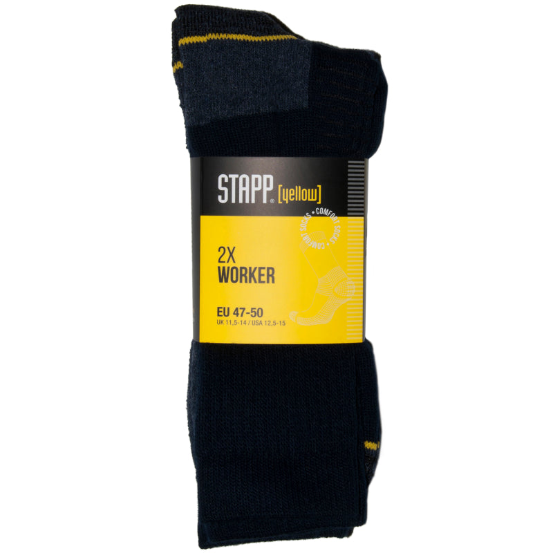 Stapp yellow worker 2-pack sokken 4415 | 699 zwart | maat 46 - 38.134.007.02