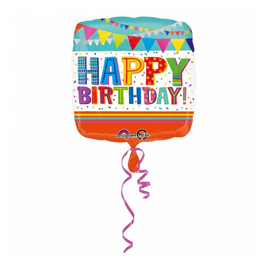 Anagram Anagram Folie Ballon Happy Birthday 43x43 cm