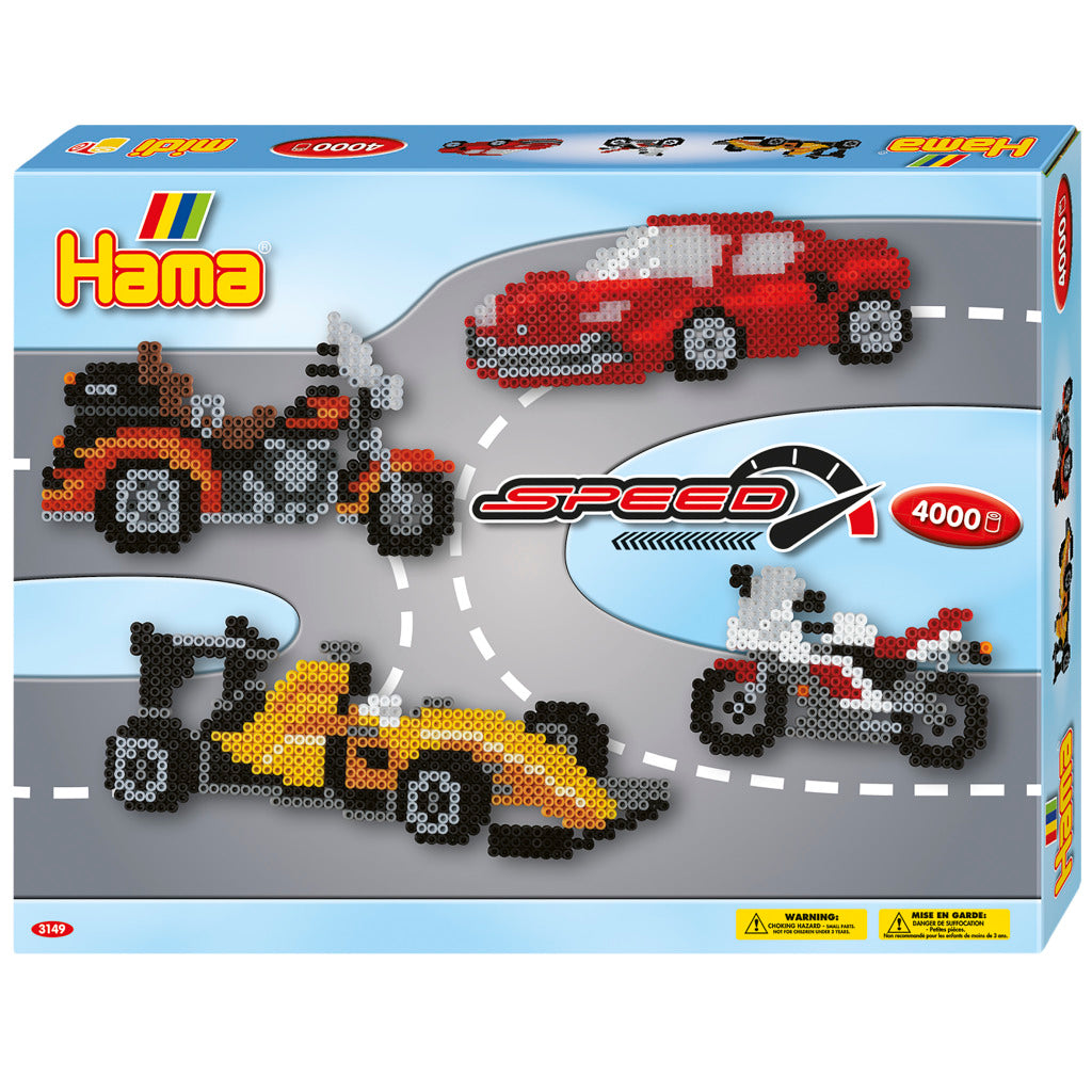 Hama Strijkkralenset Racen, 4000st.