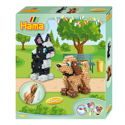 Hama Strijkkralenset Kat en Hond, 2500st.