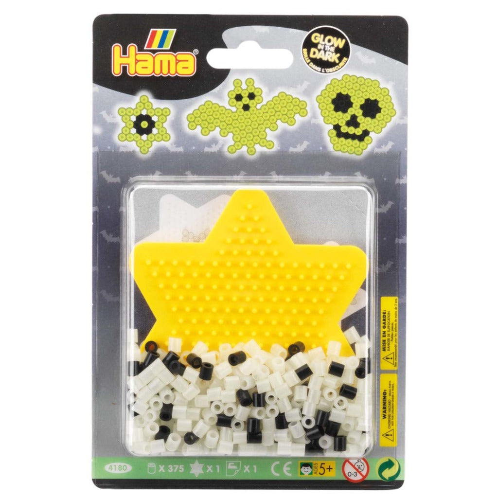 Hama strijkkralen glow in the dark set 375 stuks