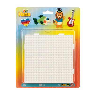 Hama strijkkralen grondplaten 4 stuks wit