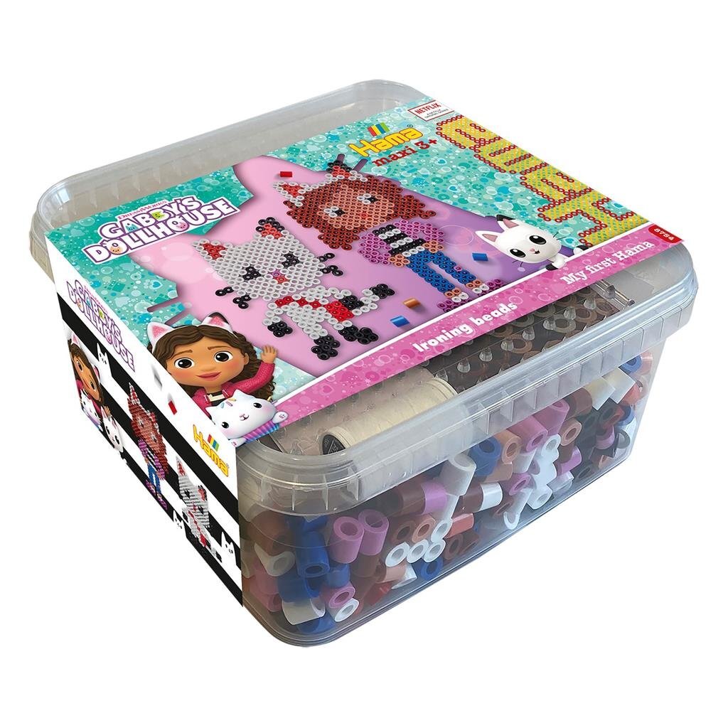 Hama strijkkralen maxi 900 stuks gabby's dollhouse