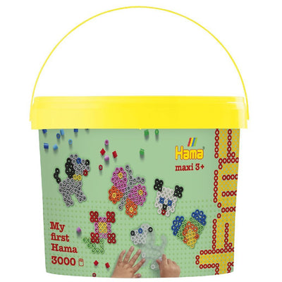 Hama strijkkralen maxi emmer + legbord 3000 stuks