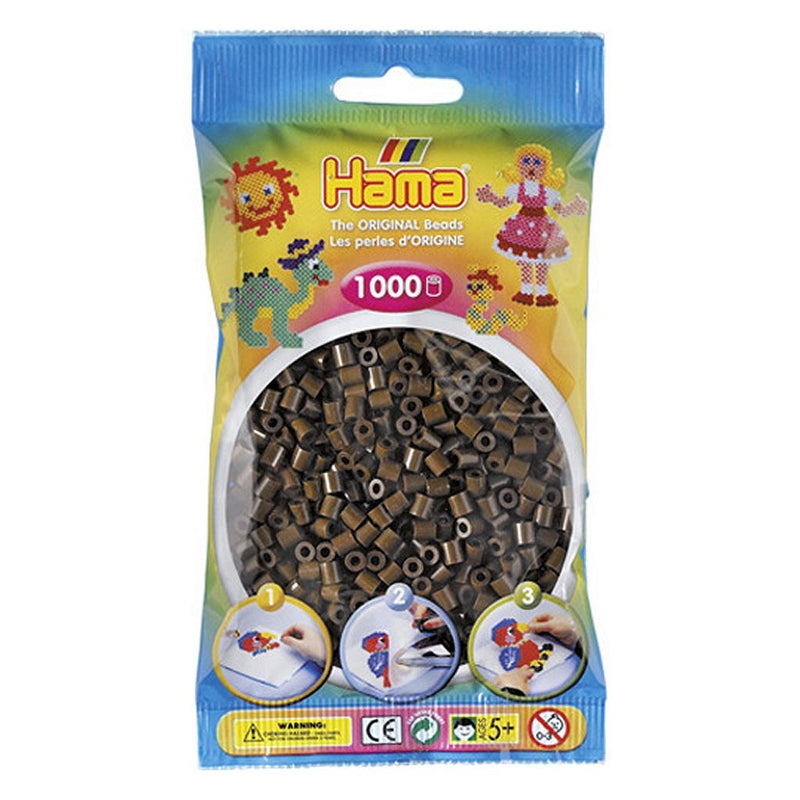 Hama strijkkralen chocoladebruin 1000 stuks