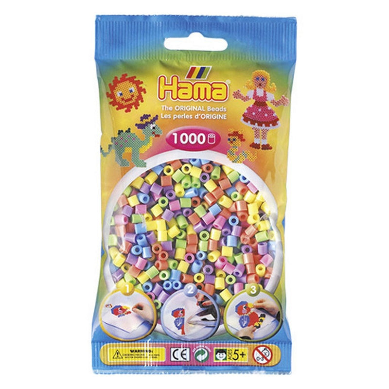 Hama strijkkralen pastelkleuren 1000 stuks