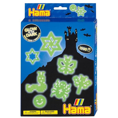 Hama strijkkralenset glow in the dark, 1500st.