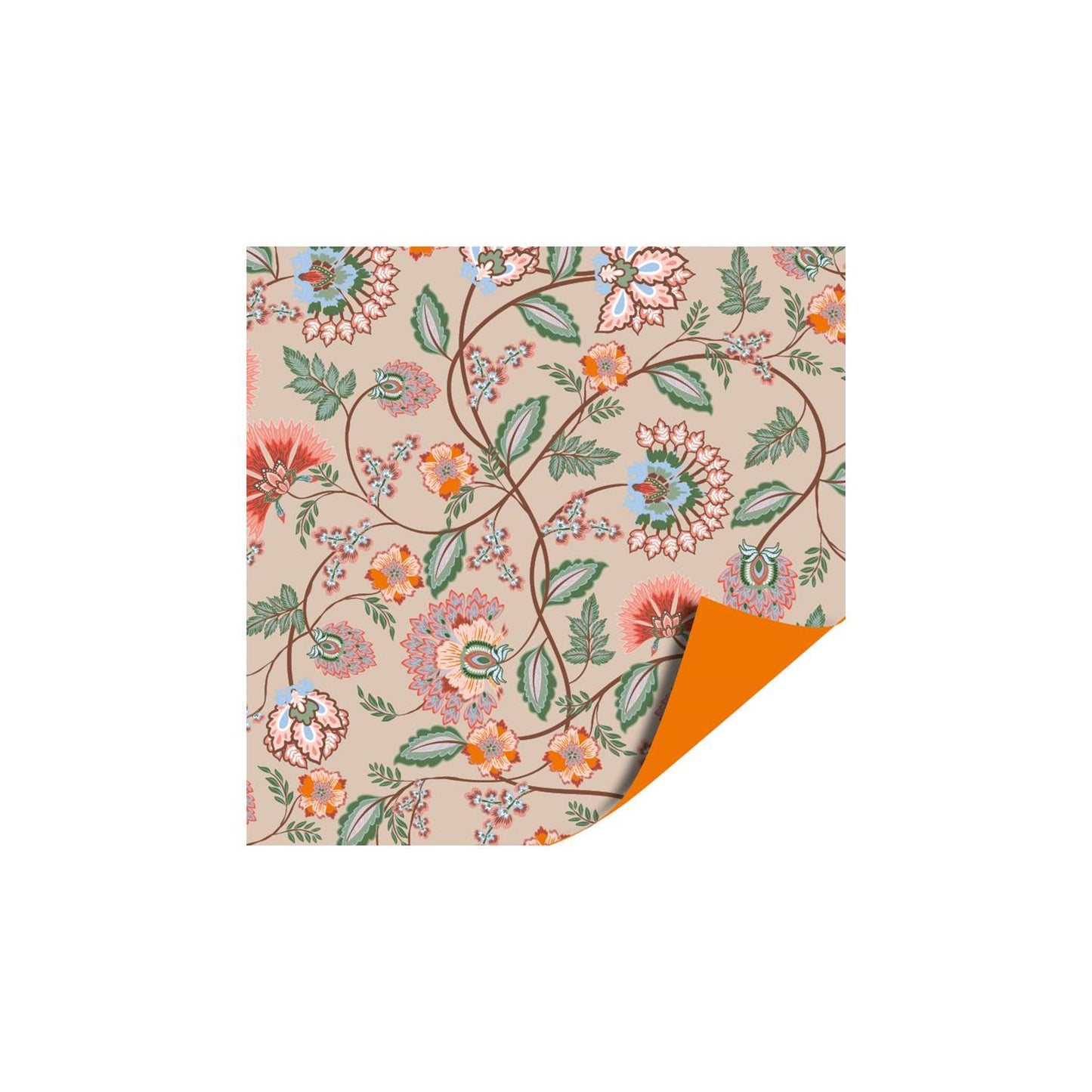 Kassaplan toonbankrol 50cm 100m boho bloom oranje