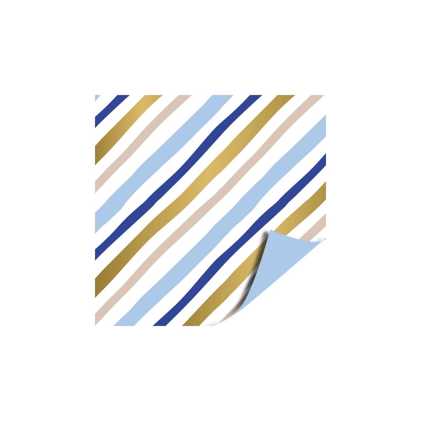 Kassaplan coated cadeaupapier dubbelzijdig 30cm 100m painted lines blauw