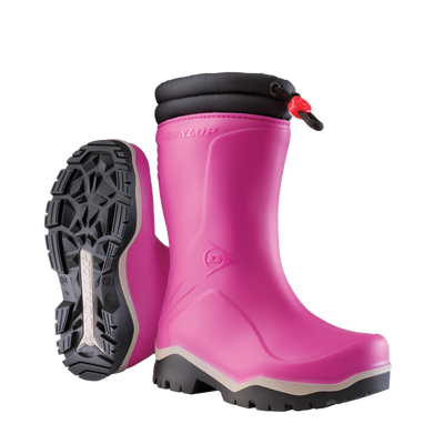 Dunlop k374061 blizzard kinderlaars gevoerd pvc roze grijs zwart - maat 27 - 00.032.005.27