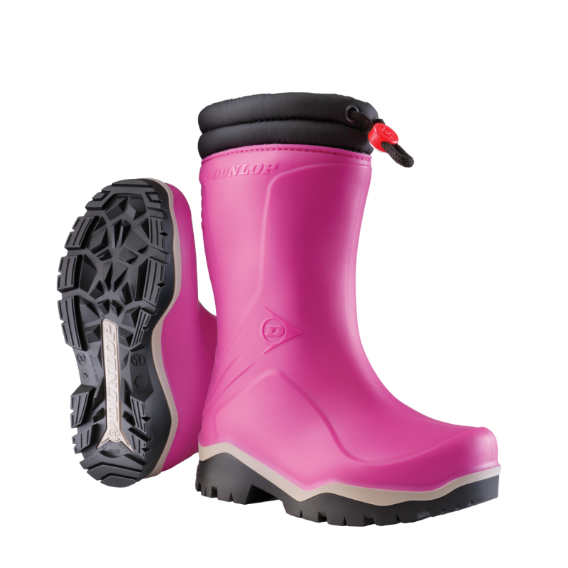 Dunlop k374061 blizzard kinderlaars gevoerd pvc roze grijs zwart - maat 28 - 00.032.005.28