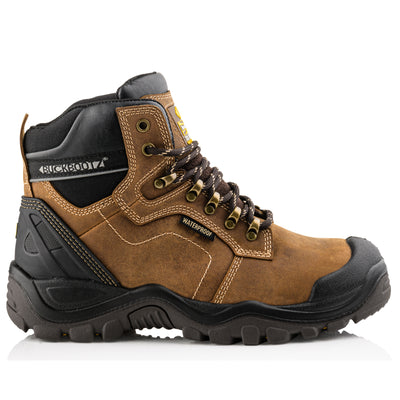 Buckbootz werkschoen bsh009 hoog s3 + kn | bruin bsh009br | maat 46 - 00.176.033.46
