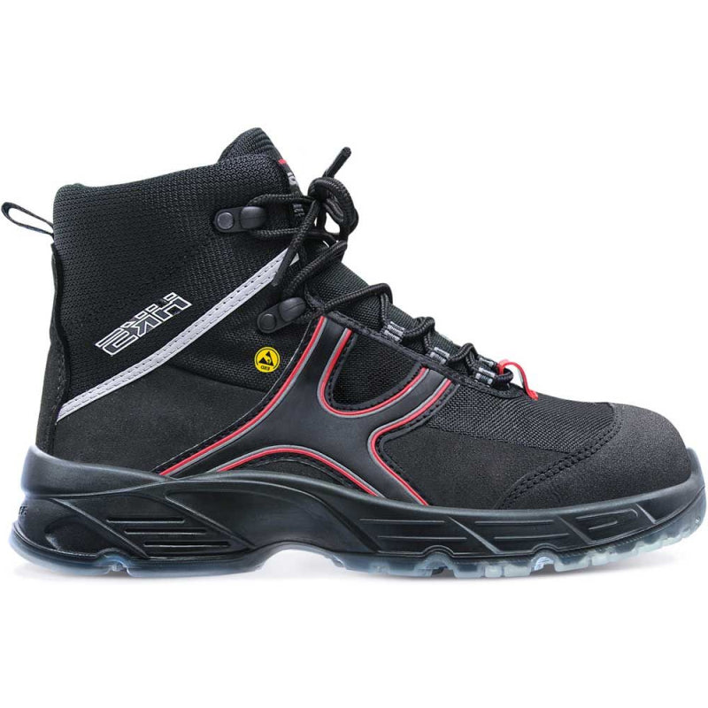 Hks werkschoen k5 ca hoog s3 | zwart rood | maat 46 - 00.162.053.46