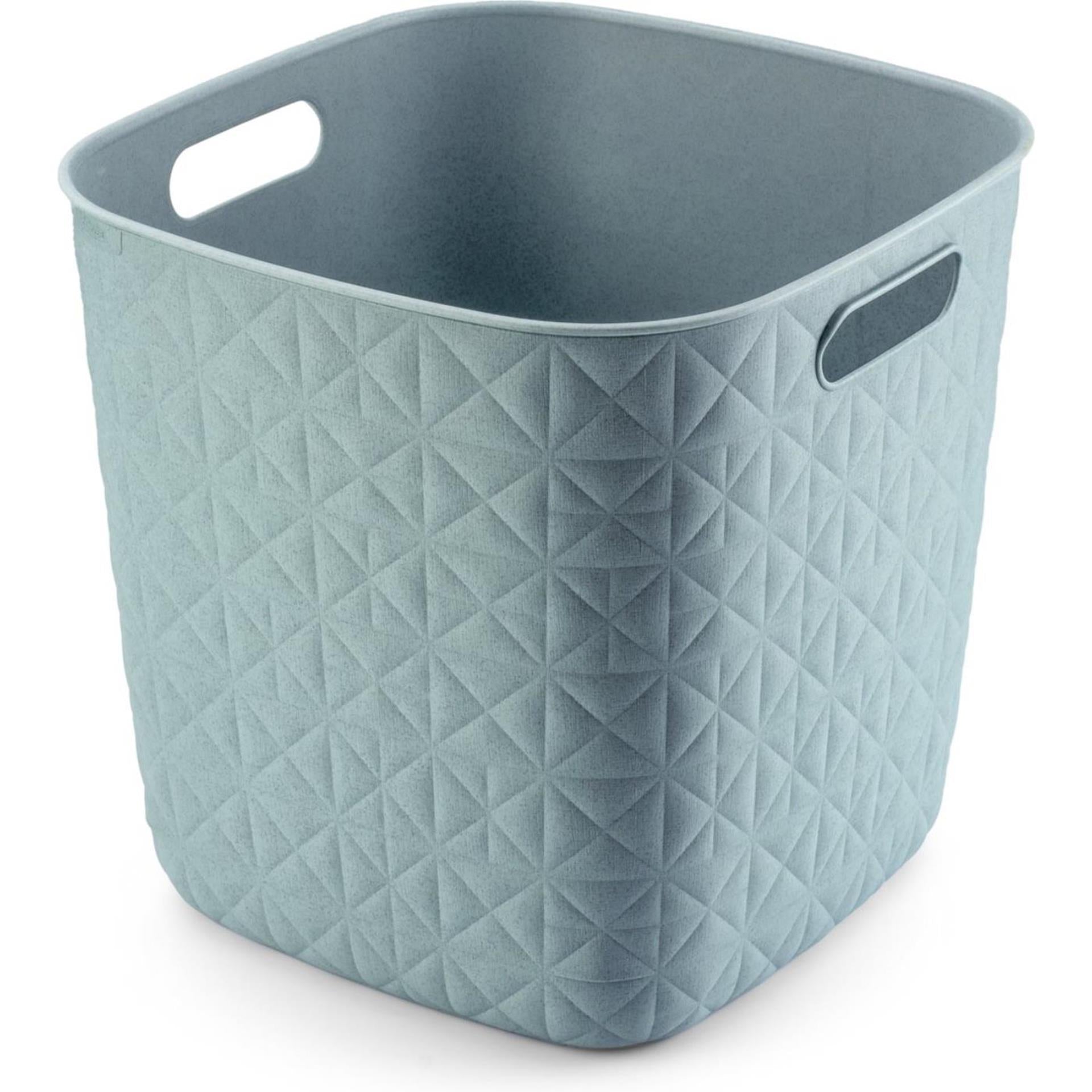 Curver softex opbergmand cube - 15l blauwgroen 28x28x27cm