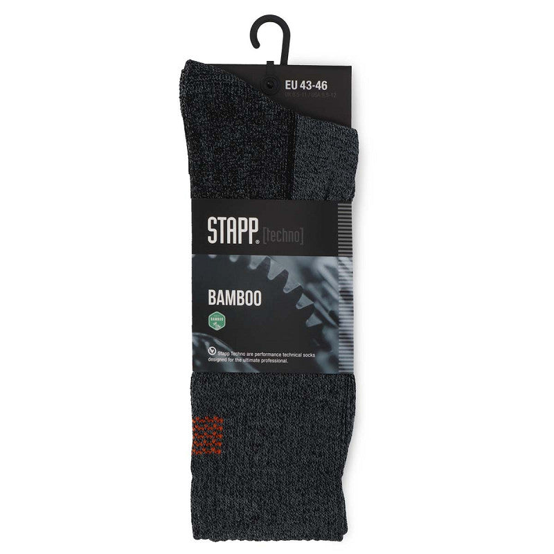 Stapp techno bamboo sok 28400 donkergrijs oranje | 6556 donkergrijs oranje | maat 50 - 00.134.007.47