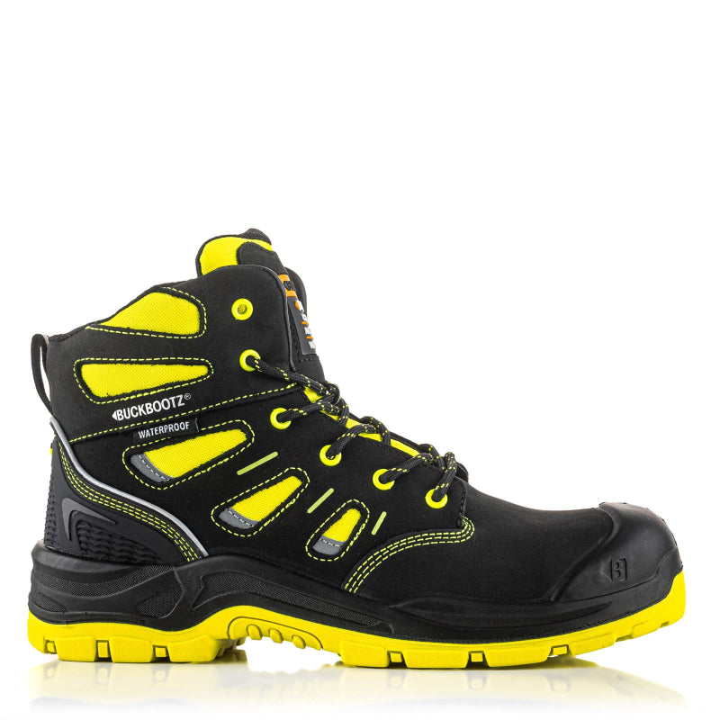 Buckbootz werkschoen bviz2 hoog s3 + kn | zwart oranje bviz2or | maat 41 - 00.176.084.41