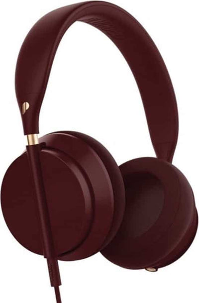 hoofdtelefoon over ear bordeaux koper met draad bordeaux