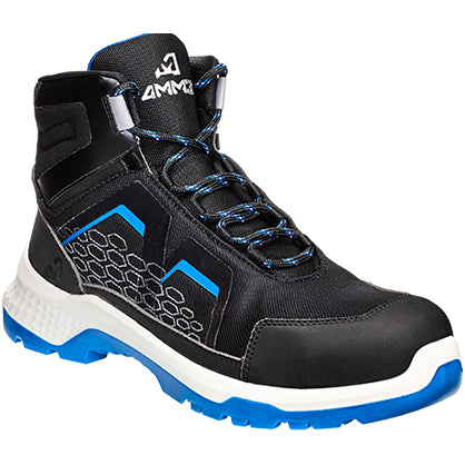 Emma werkschoen crossforce fly xd hoog s3 | zwart blauw | maat 45 - 8715316154317