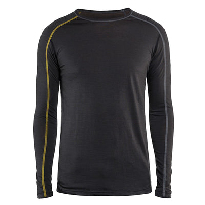 Blåkläder merino xlight onderhemd lange mouw 479917349835 | donkergrijs geel | maat l - 7330509545539