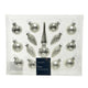 Decoris kerstballenset mini zilver van glas 15-delig set