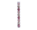 Decoris kerstballen 3cm 9 stuks glas roze champa - afbeelding 1