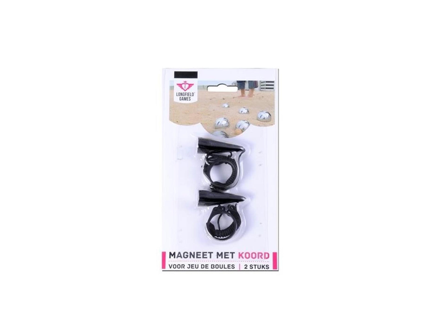 Engelhart jeu de boules magneet met touw. per 2 op blister